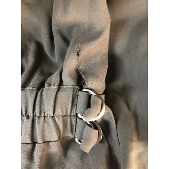 Shoshanna Waldorf Dress Cinched Waist Long Sleeve V-Neck Knee Length Black 4 - Picture 11 of 13